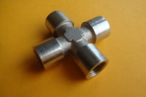 Złącze krzyżowe GW 4x1/8" (mosiądz-niklowany)