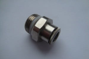 Złącze proste GZ R3/8" D=8mm (mosiądz-niklowany) Camozzi