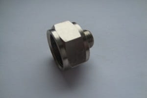 Redukcja długa GW 3/8" - GZ 1/8" (mosiądz-niklowany)