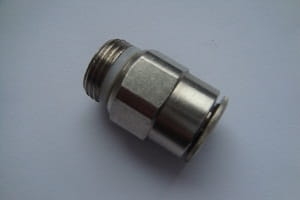 Złącze proste GZ R3/8" D=12mm (mosiądz-niklowany) Camozzi