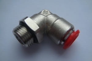 Złącze kątowe metalowe obrotowe GZ R3/8" D=10mm