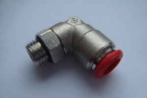 Złącze kątowe metalowe obrotowe GZ R1/4" D=10mm