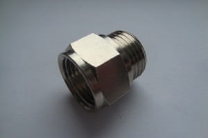 Redukcja długa GW 1/2" - GZ 1/2" (mosiądz-niklowany)