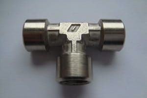 Trójnik GW 1/4" (mosiądz-niklowany) 