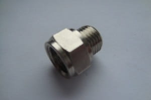 Redukcja długa GW 1/4" - GZ 1/4" (mosiądz-niklowany)