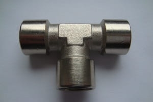 Trójnik GW 3/8" (mosiądz-niklowany)