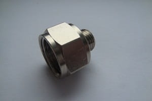 Redukcja długa GW 1/2" - GZ 1/4" (mosiądz-niklowany)